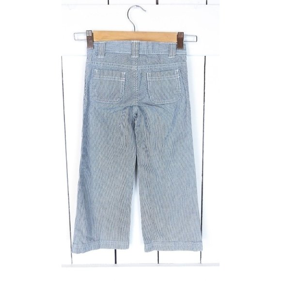 Girls Old Navy loose wide leg blue and white pin striped pants - 4T - Picture 4 of 4